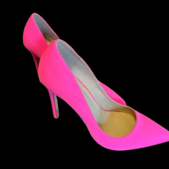 Neon Pink Stiletto Heels  4003  NWT Boutique - Picture 2 of 9